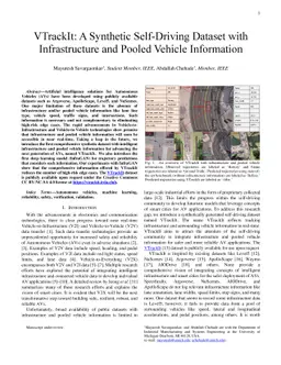 VTrackIt: A Synthetic Self-Driving Dataset with Infrastructure and
  Pooled Vehicle Information