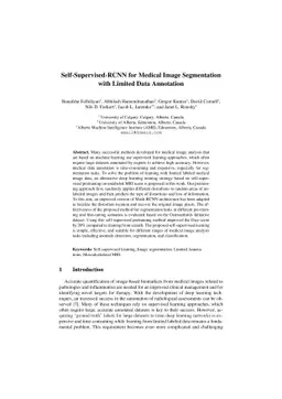 Self-Supervised-RCNN for Medical Image Segmentation with Limited Data
  Annotation