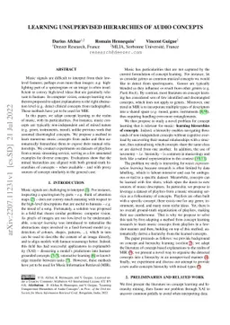 Learning Unsupervised Hierarchies of Audio Concepts