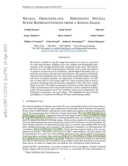 Neural Groundplans: Persistent Neural Scene Representations from a
  Single Image