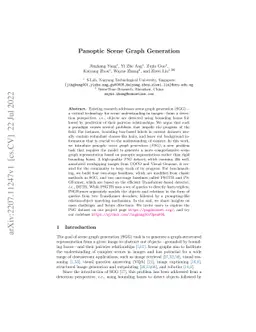 Panoptic Scene Graph Generation