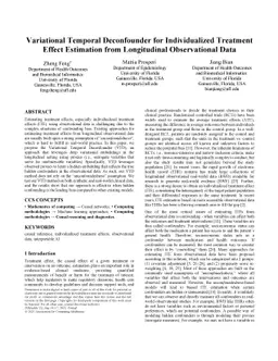 Variational Temporal Deconfounder for Individualized Treatment Effect
  Estimation from Longitudinal Observational Data