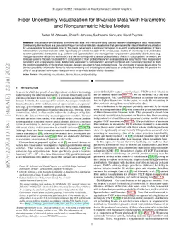 Fiber Uncertainty Visualization for Bivariate Data With Parametric and
  Nonparametric Noise Models