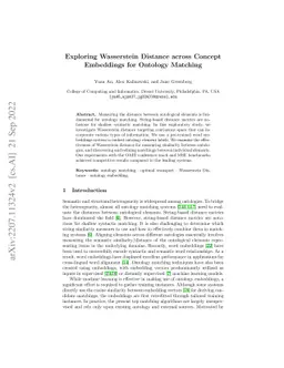 Exploring Wasserstein Distance across Concept Embeddings for Ontology
  Matching