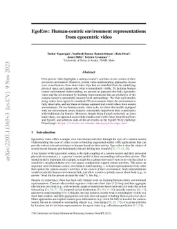 EgoEnv: Human-centric environment representations from egocentric video