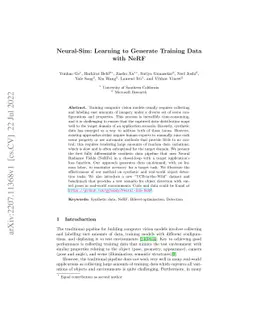 Neural-Sim: Learning to Generate Training Data with NeRF