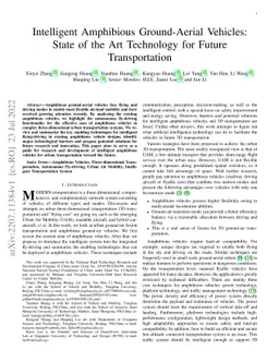 Intelligent Amphibious Ground-Aerial Vehicles: State of the Art
  Technology for Future Transportation