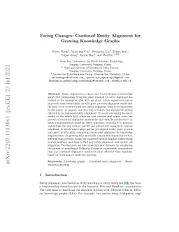 Facing Changes: Continual Entity Alignment for Growing Knowledge Graphs