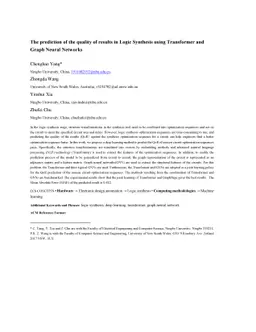 The prediction of the quality of results in Logic Synthesis using Transformer and Graph Neural Networks