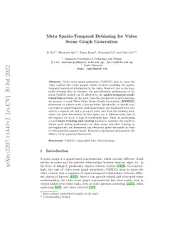 Meta Spatio-Temporal Debiasing for Video Scene Graph Generation