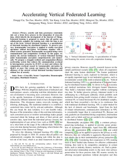 Accelerating Vertical Federated Learning