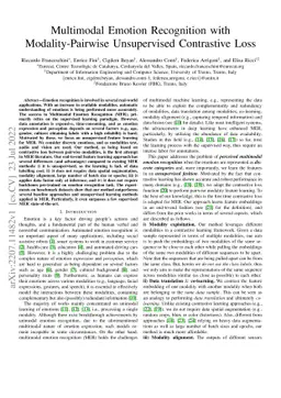Multimodal Emotion Recognition with Modality-Pairwise Unsupervised
  Contrastive Loss