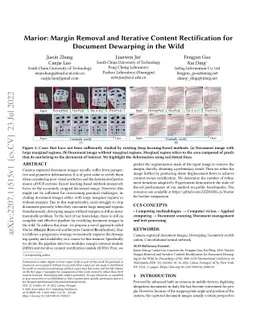 Marior: Margin Removal and Iterative Content Rectification for Document
  Dewarping in the Wild