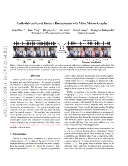 Audio-driven Neural Gesture Reenactment with Video Motion Graphs