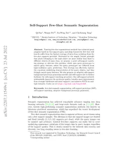 Self-Support Few-Shot Semantic Segmentation