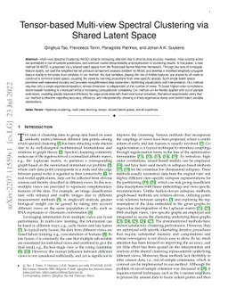 Tensor-based Multi-view Spectral Clustering via Shared Latent Space