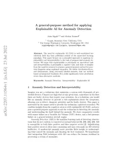 A general-purpose method for applying Explainable AI for Anomaly
  Detection