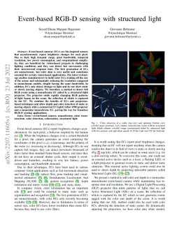 Event-based RGB-D sensing with structured light