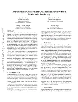 SyncPCN/PSyncPCN: Payment Channel Networks without Blockchain Synchrony