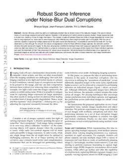 Robust Scene Inference under Noise-Blur Dual Corruptions