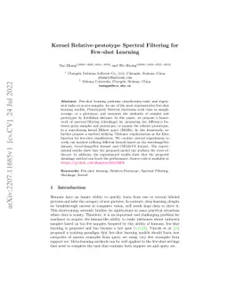 Kernel Relative-prototype Spectral Filtering for Few-shot Learning
