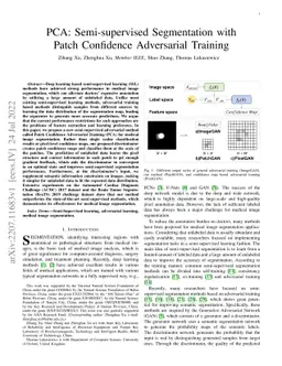 PCA: Semi-supervised Segmentation with Patch Confidence Adversarial
  Training