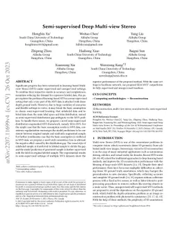 Semi-supervised Deep Multi-view Stereo