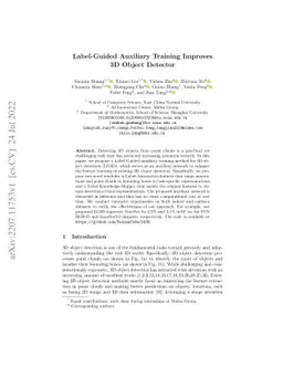 Label-Guided Auxiliary Training Improves 3D Object Detector