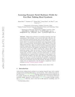 Learning Dynamic Facial Radiance Fields for Few-Shot Talking Head
  Synthesis
