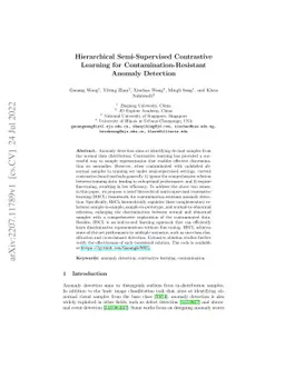 Hierarchical Semi-Supervised Contrastive Learning for
  Contamination-Resistant Anomaly Detection