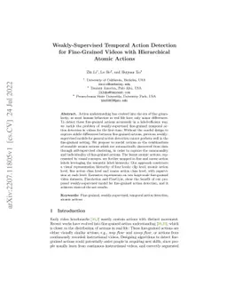 Weakly-Supervised Temporal Action Detection for Fine-Grained Videos with
  Hierarchical Atomic Actions