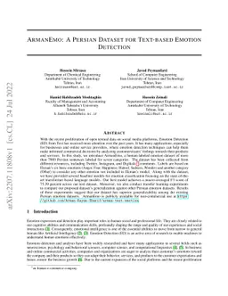ArmanEmo: A Persian Dataset for Text-based Emotion Detection