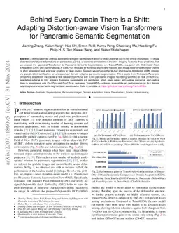 Behind Every Domain There is a Shift: Adapting Distortion-aware Vision
  Transformers for Panoramic Semantic Segmentation