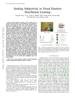 Seeking Subjectivity in Visual Emotion Distribution Learning