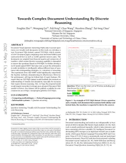 Towards Complex Document Understanding By Discrete Reasoning
