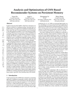 Analysis and Optimization of GNN-Based Recommender Systems on Persistent
  Memory