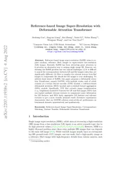Reference-based Image Super-Resolution with Deformable Attention
  Transformer