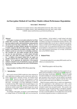 An Encryption Method of ConvMixer Models without Performance Degradation