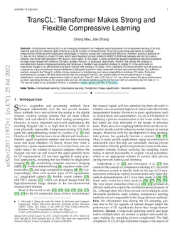 TransCL: Transformer Makes Strong and Flexible Compressive Learning