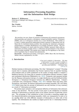 Information Processing Equalities and the Information-Risk Bridge