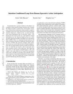 Intention-Conditioned Long-Term Human Egocentric Action Forecasting