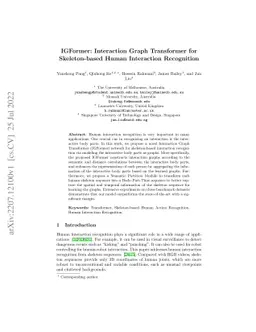 IGFormer: Interaction Graph Transformer for Skeleton-based Human
  Interaction Recognition