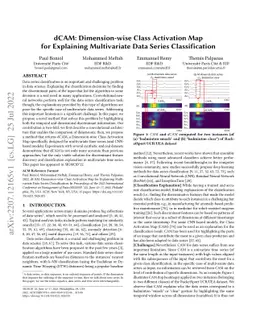 dCAM: Dimension-wise Class Activation Map for Explaining Multivariate
  Data Series Classification