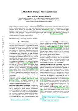 A Multi-Party Dialogue Ressource in French