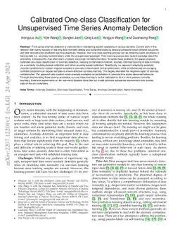 Calibrated One-class Classification for Unsupervised Time Series Anomaly
  Detection