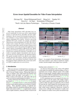 Error-Aware Spatial Ensembles for Video Frame Interpolation