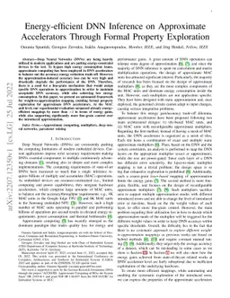 Energy-efficient DNN Inference on Approximate Accelerators Through
  Formal Property Exploration