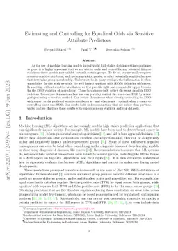 Estimating and Controlling for Equalized Odds via Sensitive Attribute
  Predictors