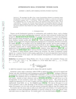 Approximate Real Symmetric Tensor Rank