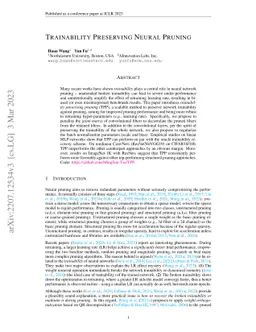 Trainability Preserving Neural Pruning